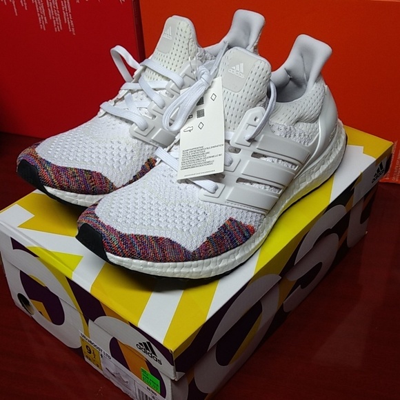 adidas white rainbow